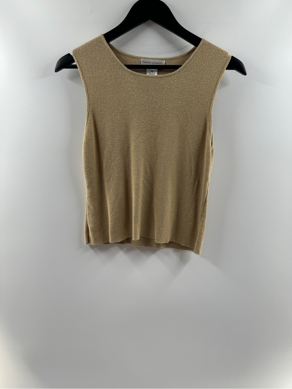 Draper’s & Damon’s Petites Beige Gold Shimmer Tank Top – Women’s PM